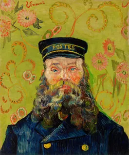 **The Postman (Joseph Roulin) (1888)**

Vincent van Gogh
[Source](https://www.rawpixel.com/image/537427/free-illustration-image-van-gogh-painting-pattern)