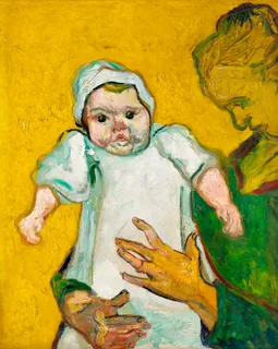 **Madame Roulin and Her Baby (1888)**

Vincent van Gogh
[Source](https://www.rawpixel.com/image/537413/free-illustration-image-van-gogh-vincent-painting)