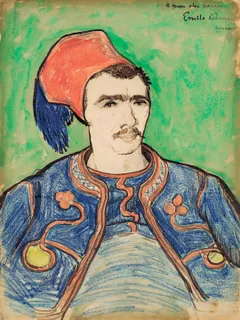 **The Zouave (1888)**

Vincent van Gogh
[Source](https://www.rawpixel.com/image/537389/free-illustration-image-van-gogh-vincent)