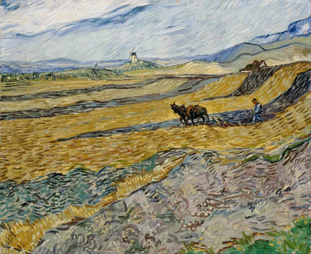 **Vincent van Gogh - Enclosed Field with Ploughman - Google Art Project**

Vincent van Gogh
[Source](https://www.rawpixel.com/image/7665604/image-vincent-van-gogh-art-vintage)