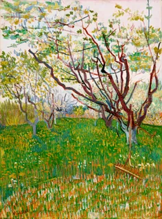**The Flowering Orchard (1888)**

Vincent van Gogh
[Source](https://www.rawpixel.com/image/537409/free-illustration-image-van-gogh-vincent-orchard)