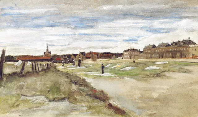 **Bleaching Ground at Scheveningen (1882)**

Vincent van Gogh
[Source](https://www.rawpixel.com/image/537385/free-illustration-image-van-gogh-landscape-painting)