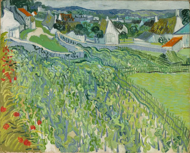 **Vineyards at Auvers (1890)**

Vincent van Gogh
[Source](https://www.rawpixel.com/image/7727051/image-flowers-art-public-domain)