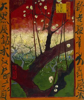 **Vincent van Gogh - Bloeiende pruimenboomgaard- naar Hiroshige - Google Art Project**

Vincent van Gogh
[Source](https://www.rawpixel.com/image/7665616/image-vincent-van-gogh-art-vintage)