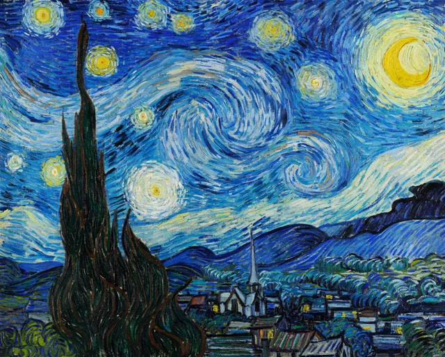 **The Starry Night (1889)**

Vincent van Gogh
[Source](https://www.rawpixel.com/image/537438/the-starry-night-van-gogh)