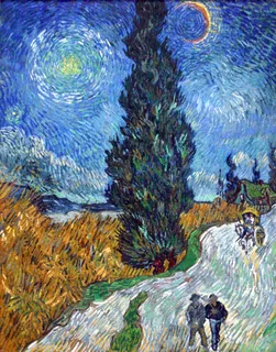**Road with Cypress and Star (1890)**

Vincent van Gogh
[Source](https://www.rawpixel.com/image/3865386/illustration-image-art-vincent-van-gogh-people)