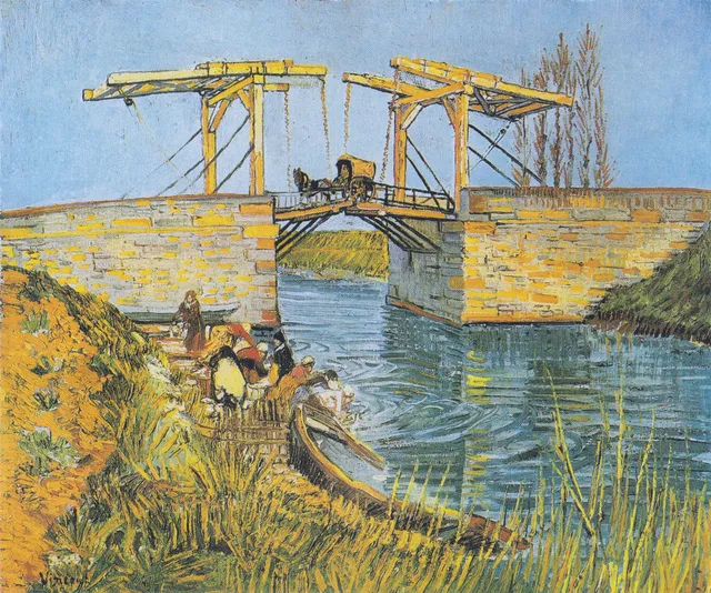 **The Langlois Bridge at Arles with Women Washing (1888)**

Vincent van Gogh
[Source](https://www.rawpixel.com/image/3868875/illustration-image-art-vincent-van-gogh)