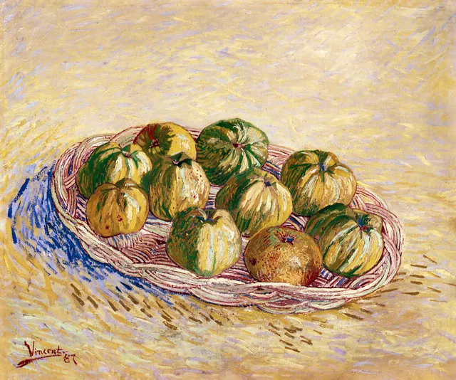 **Still Life, Basket of Apples (1887)**

Vincent van Gogh
[Source](https://www.rawpixel.com/image/3866296/illustration-image-art-vincent-van-gogh)